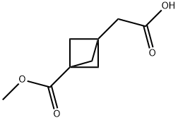 2-[3-(甲氧基羰基)双环[1.1.1]戊-1-基]乙酸 结构式