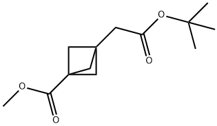 Methyl3-(2-(tert-butoxy)-2-oxoethyl)bicyclo[1.1.1]pentane-1-carboxylate 结构式