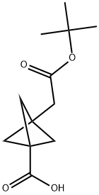 3-[2-(叔丁氧基)-2-氧代乙基]双环[1.1.1]戊烷-1-羧酸 结构式