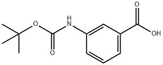 3-(N-叔丁氧羰基氨基)苯甲酸 结构式