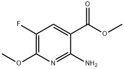 3-Pyridinecarboxylicacid,2-amino-5-fluoro-6-methoxy-,methylester(9CI) 结构式