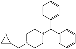 4-(Diphenylmethyl)-1-(2,3-epoxypropyl)piperazine 结构式