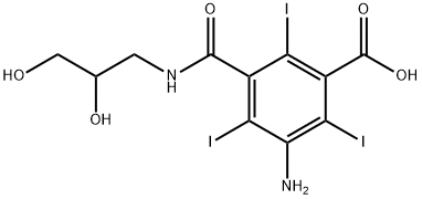 5-氨基-N-(2,3-二羟丙基)-2,4,6-三碘间苯二甲酰胺酸 结构式