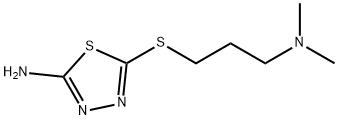 5-(3-Dimethylamino-propylsulfanyl)-[1,3,4]thiadiazol-2-ylamine 结构式