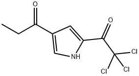 1- [5-(2,2,2-三氯乙酰基)-1H-吡咯-3-基]-1-丙酮 结构式