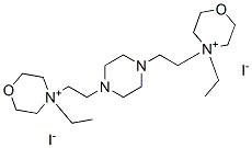 4-ethyl-4-[2-[4-[2-(4-ethyl-1-oxa-4-azoniacyclohex-4-yl)ethyl]piperazi n-1-yl]ethyl]-1-oxa-4-azoniacyclohexane diiodide 结构式