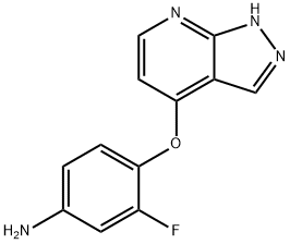 4-((1H-吡唑并[3,4-B]吡啶-4-基)氧基)-3-氟苯胺 结构式