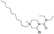 4-decyl-N,N-diethyl-4-methyl-2,3,5,6-tetrahydropyrazine-1-carboxamide bromide 结构式