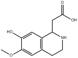 (7-HYDROXY-6-METHOXY-1,2,3,4-TETRAHYDRO-ISOQUINOLIN-1-YL)-ACETIC ACID 结构式