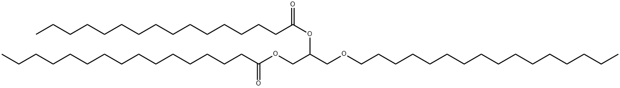 1,2-DIPALMITOYL-3-O-HEXADECYL-RAC-GLYCEROL 结构式