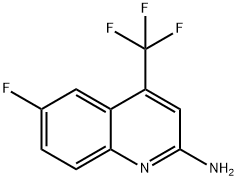 6-氟-4-三氟甲基喹啉-2-胺 结构式