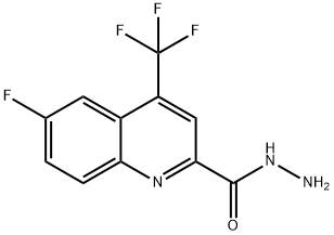 6-氟-4-三氟甲基喹啉-2-甲酰肼 结构式