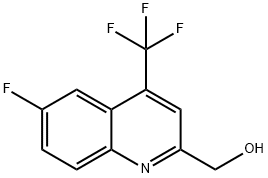 6-氟-4-三氟甲基-2-羟甲基喹啉 结构式