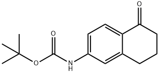 (5-氧代-5,6,7,8-四氢萘-2-基)氨基甲酸叔丁酯 结构式