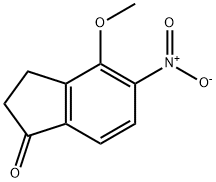 4-甲氧基-5-硝基-2,3-二氢-1H-茚-1-酮 结构式