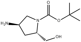 (2S,4R)-1-BOC-2-羟基甲基-4-氨基吡咯烷 结构式