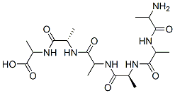 2-[[(2S)-2-[2-[[(2S)-2-[2-(2-aminopropanoylamino)propanoylamino]propanoyl]amino]propanoylamino]propanoyl]amino]propanoic acid 结构式