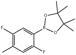 2,5-二氟-4-甲基苯硼酸频哪醇酯 结构式