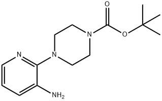 3-氨基-2-[4-叔丁氧基羰基(哌嗪基)]吡啶 结构式