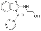 1-Benzyl-2-(2-hydroxyethylamino)benzimidazole hydrochloride 结构式