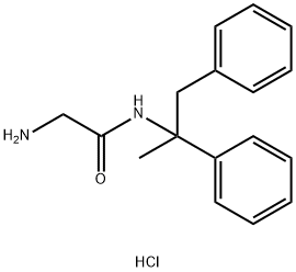 2-AMINO-N-(1-METHYL-1,2-DIPHENYLETHYL)ACETAMIDE HYDROCHLORIDE 结构式