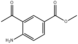 3-乙酰基-4-氨基苯甲酸甲酯 结构式