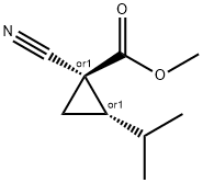 Cyclopropanecarboxylic acid, 1-cyano-2-(1-methylethyl)-, methyl ester, trans- (9CI) 结构式