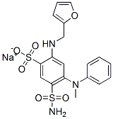 5-(Aminosulfonyl)-2-[(2-furanylmethyl)amino]-4-(methylphenylamino)benzenesulfonic acid sodium salt 结构式
