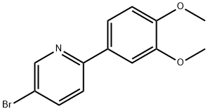 5-bromo-2-(3,4-dimethoxyphenyl)pyridine 结构式