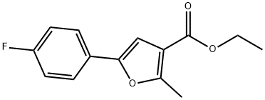 ETHYL 5-(4-FLUOROPHENYL)-2-METHYL-3-FUROATE 结构式