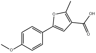 5-(4-甲氧基苯基)-2-甲基-3-糠酸 结构式