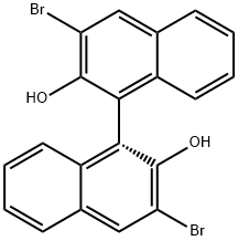 (R)-(+)-3,3'-二溴-1,1'-双-2-萘醇 结构式