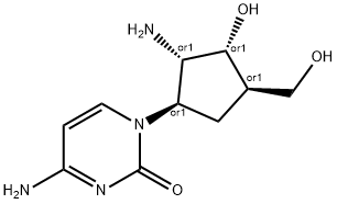 1-(2-amino-3-hydroxy-4-(hydroxymethyl)cyclopentyl)-2(1H)-pyrimidinone 结构式