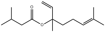 3-甲基-丁酸-1-乙基-1,5-二甲基-4-己烯酯 结构式