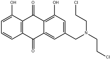 3-bis((2-chloroethyl)amino)methyl-1,8-dihydroxy-9,10-anthraquinone 结构式