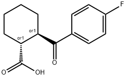 TRANS-2-(4-氟苯甲酰基)-1-环己烷羧酸 结构式
