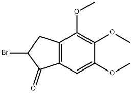 2-BROMO-2,3-DIHYDRO-4,5,6-TRIMETHOXY-1H-INDEN-1-ONE 结构式