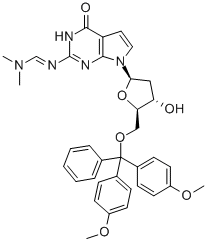 5'-O-(DIMETHOXYTRITYL)-N2-(DIMETHYLAMINOMETHYLIDENE)-7-DEAZA-2'-DEOXYGUANOSI NE