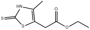 2-巯基-4-甲基-5-噻唑甲酸乙酯 结构式