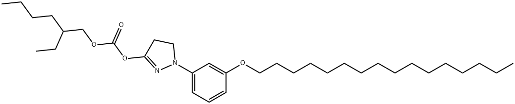 Carbonic acid [1-(3-hexadecyloxyphenyl)-2-pyrazolin-3-yl]2-ethylhexyl ester 结构式