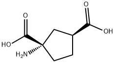 (1S,3S)-1-氨基环戊烷-1,3-二羧酸 结构式