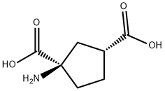 (1R,3R)-1-AMINOCYCLOPENTANE-1,3-DICARBOXYLIC ACID 结构式