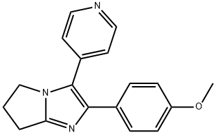 2-(4-methoxyphenyl)-3-(4-pyridyl)-6,7-dihydro-(5H)-pyrrolo(1,2-a)imidazole 结构式