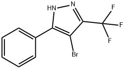 4-bromo-5-phenyl-3-(trifluoromethyl)-1H-pyrazole 结构式