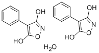 3,5-DIHYDROXY-4-PHENYLISOXAZOLE HEMIHYDRATE 结构式