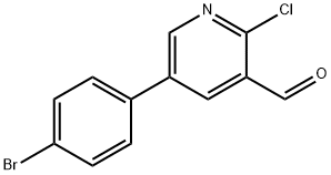 5-(4-溴苯基)-2-氯吡啶-3-甲醛 结构式