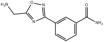 3-[5-(aminomethyl)-1,2,4-oxadiazol-3-yl]benzamide hydrochloride 结构式