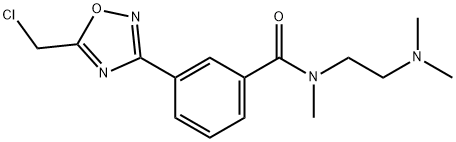 3-[5-(chloromethyl)-1,2,4-oxadiazol-3-yl]-N-[2-(dimethylamino)ethyl]-N-methylbenzamide hydrochloride 结构式