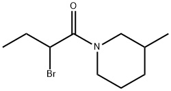 1-(2-溴丁酰)-(+)-3-甲基哌啶 结构式
