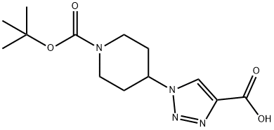 1-[1-(叔丁氧羰基)哌啶-4-基]-1H-1H-1,2,3-三氮唑-4-羧酸 结构式